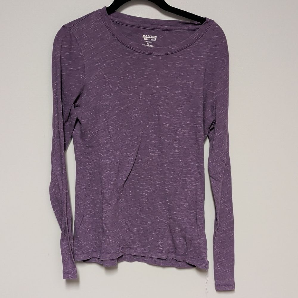 Mossimo Supply Co. Heathered Purple Long Sleeve Tee